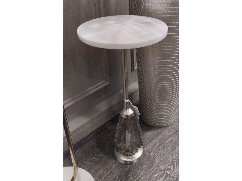 Garda Decor: LUSTER: стол журнальный круглый (белый)