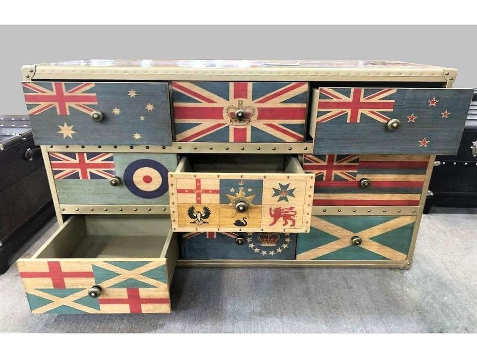 STG: Union Jack Sirius Jet: комод  с ящиками (мультиколор)