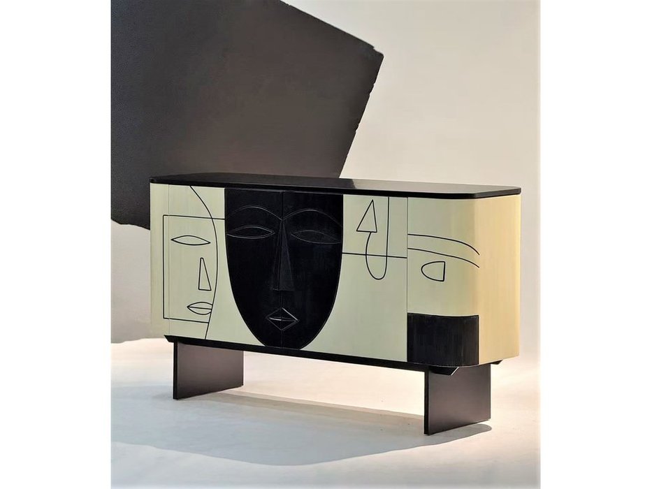 STG: African art: комод (черный, желтый)