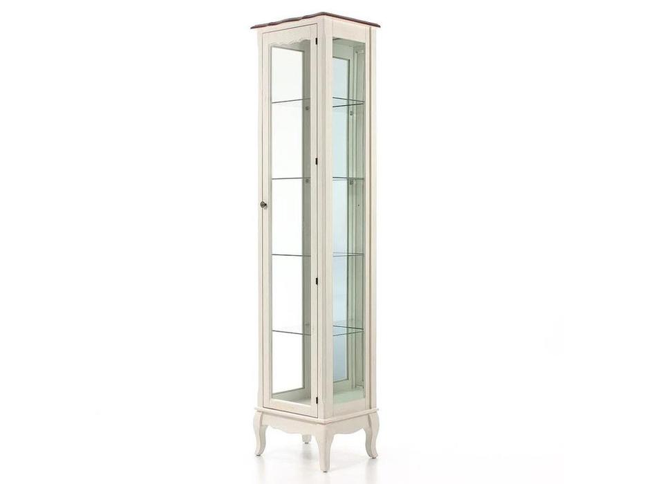 Mobilier de Maison: Provence: витрина 1 дверная  с эффектом старения (молочный)