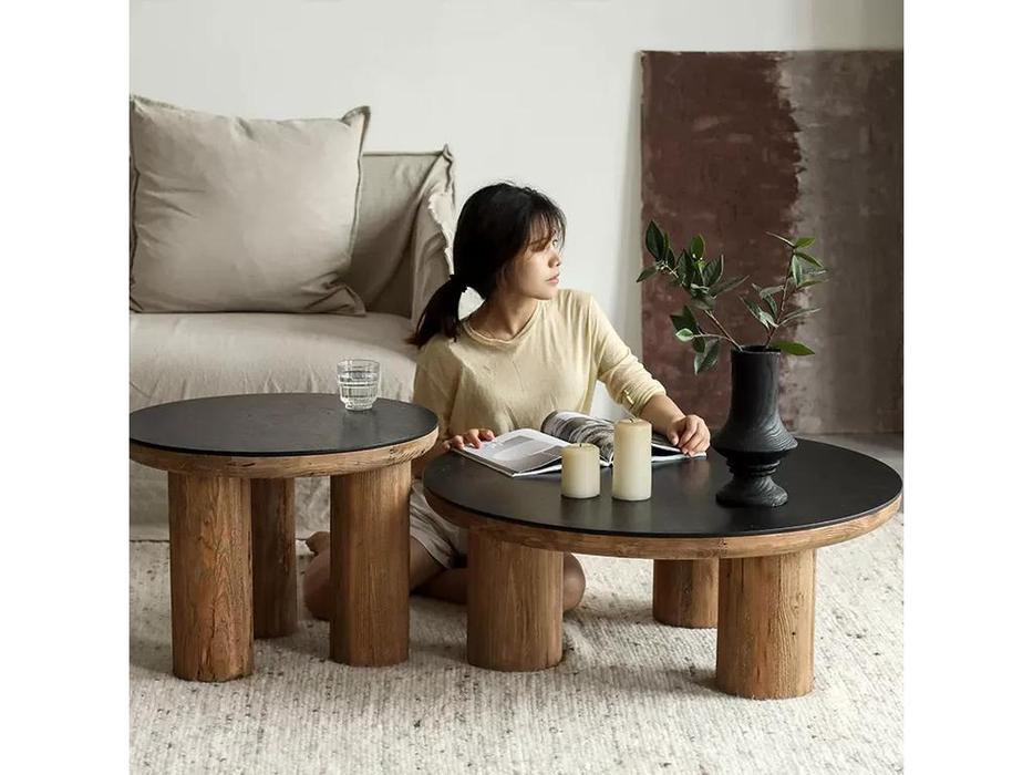 Mobilier de Maison: Wooden Vintage Loft: стол кофейный (чёрный, коричневый)