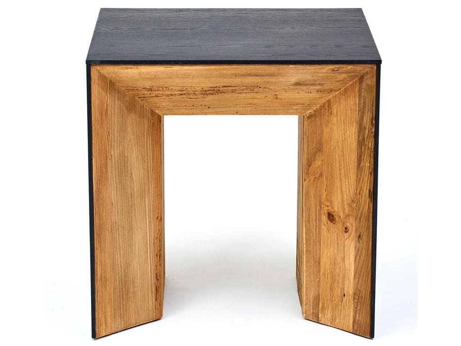 Mobilier de Maison: Wooden Vintage Loft: столик приставной (чёрный, коричневый)