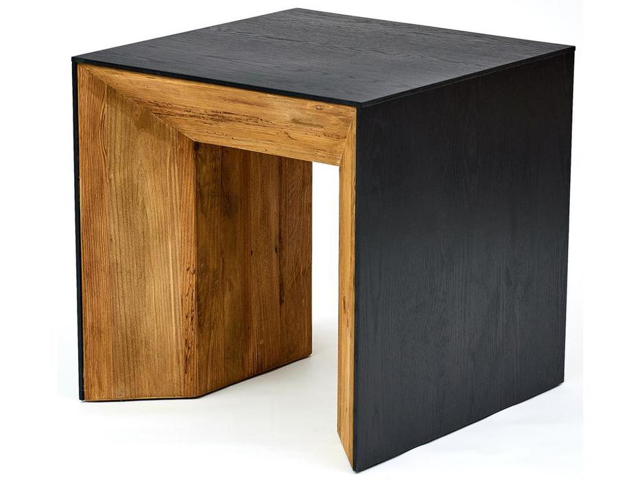 Mobilier de Maison: Wooden Vintage Loft: столик приставной (чёрный, коричневый)