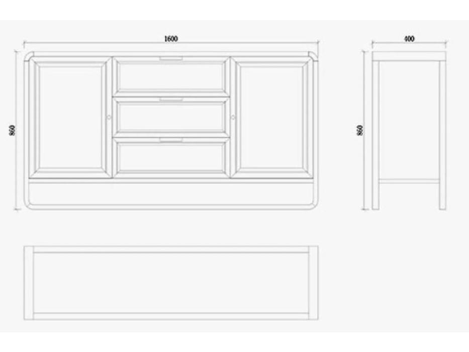 Mobilier de Maison: JADE: комод  (бежевый, черный)