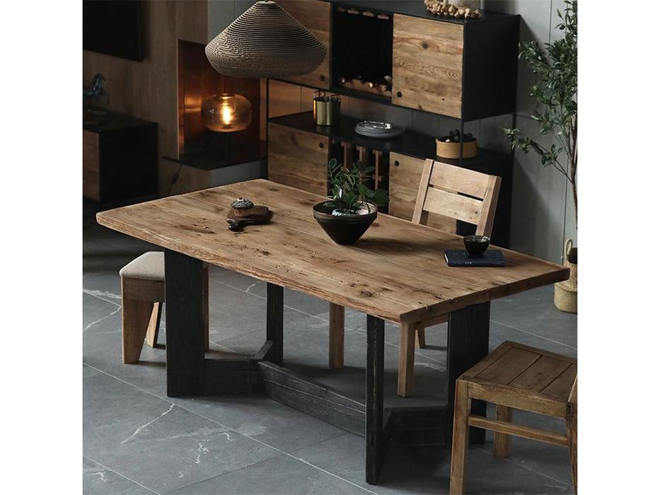 Mobilier de Maison: Wooden Vintage Loft: стол обеденный  не раскладной (дуб, черный)