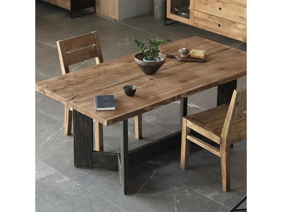 Mobilier de Maison: Wooden Vintage Loft: стол обеденный  не раскладной (дуб, черный)