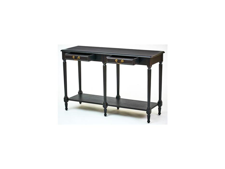 Mobilier de Maison: Provence: консоль с ящиками (черный со старением)