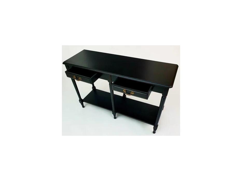 Mobilier de Maison: Provence: консоль с ящиками (черный со старением)