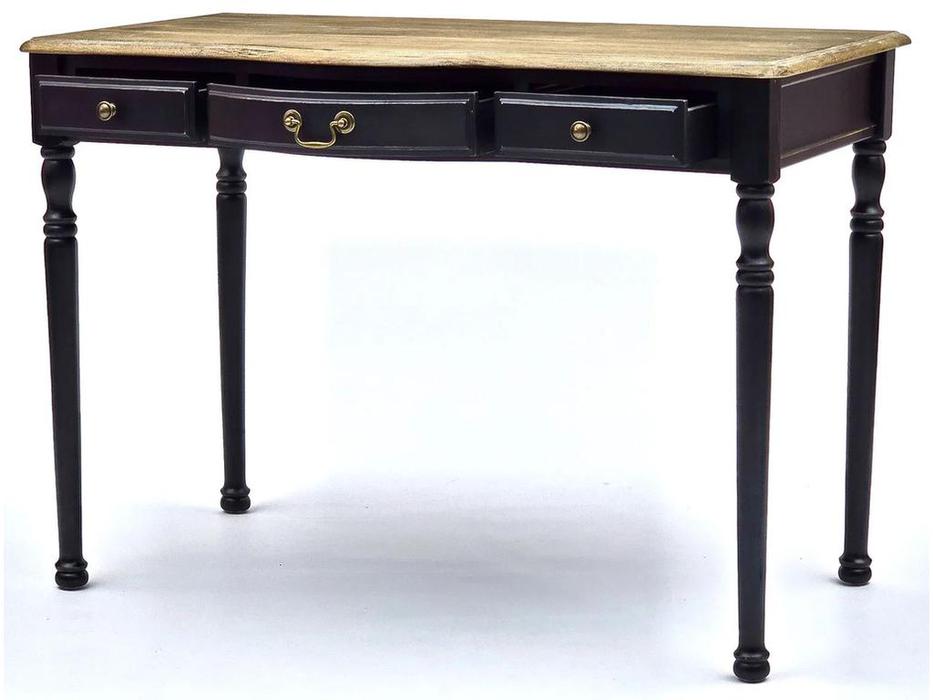 Mobilier de Maison: Provence: стол письменный с ящиками (черный со старением)