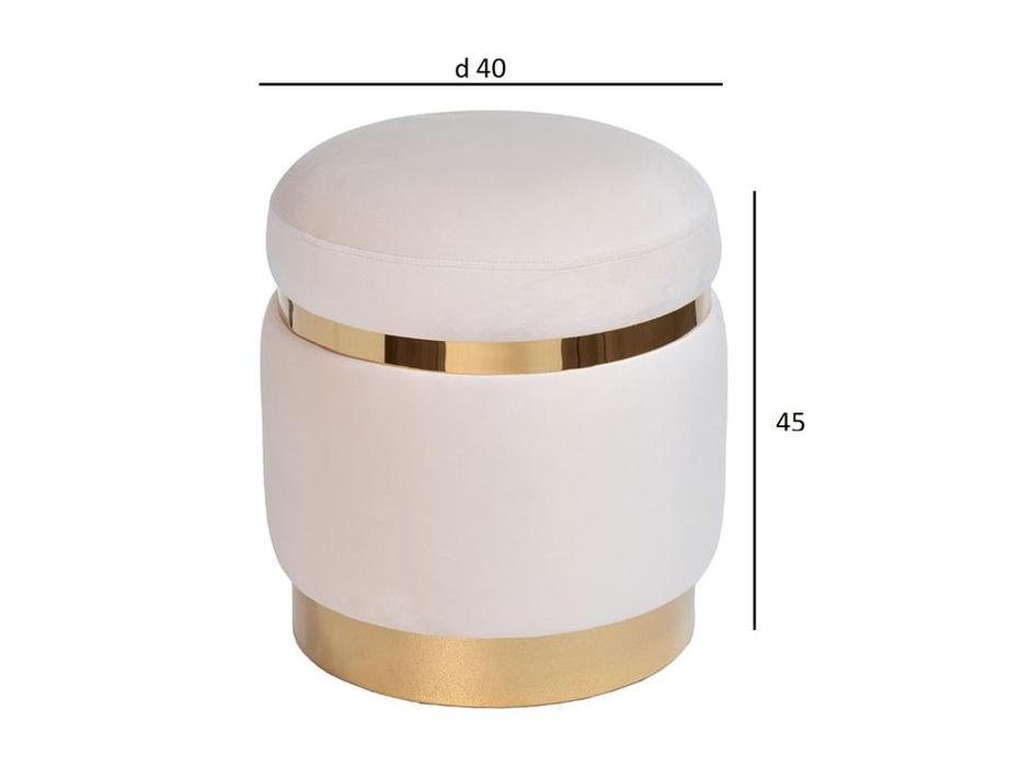 Garda Decor: CD: пуф  (слоновая кость)