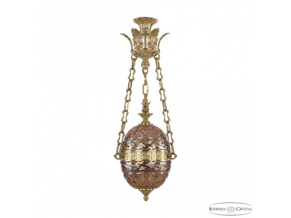 Bohemia Ivele Crystal: 71000P/20 G Shampan/M-1F FA2S Y8: светильник подвесной (бронза)