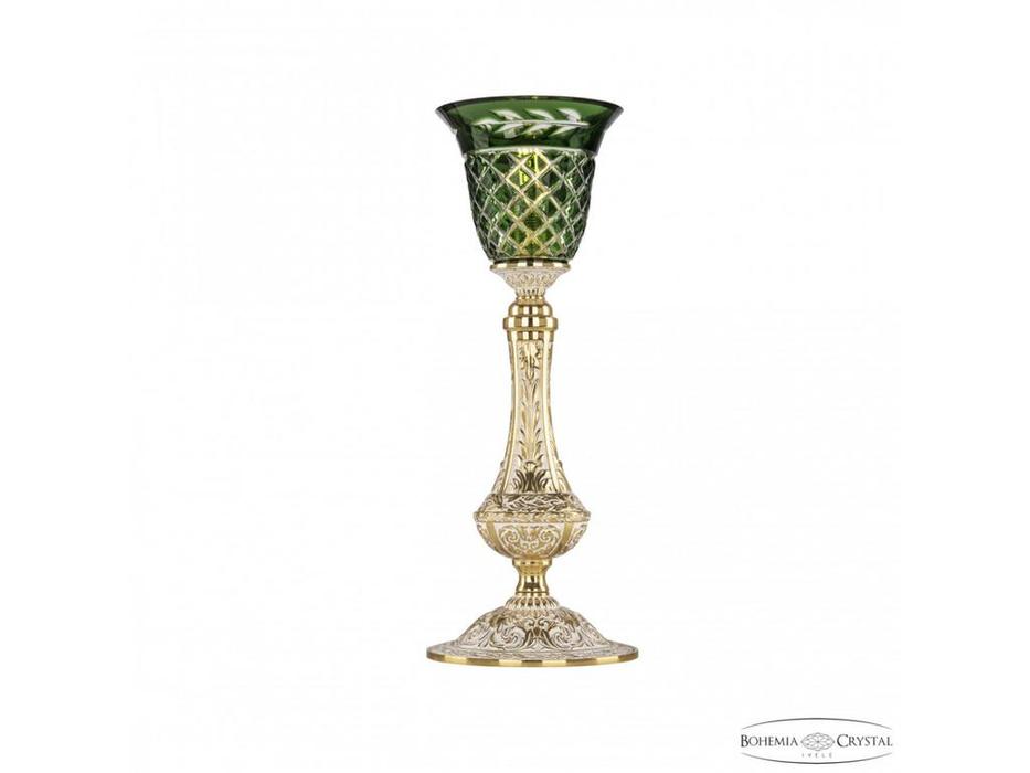 Bohemia Ivele Crystal: 71100L/15 GW P2 Clear-Green/H-1J: лампа настольная (золото)